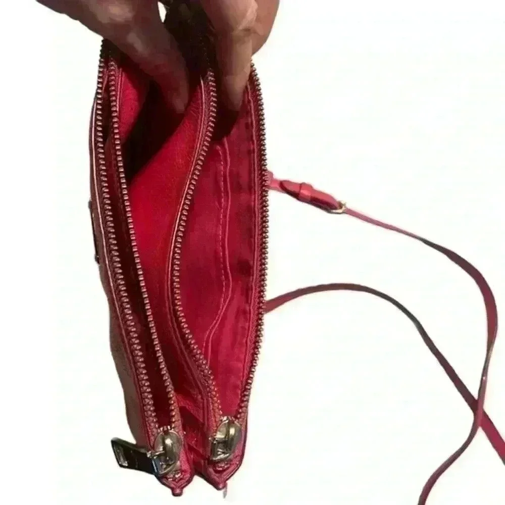 Coach pink leather‎ cross body purse